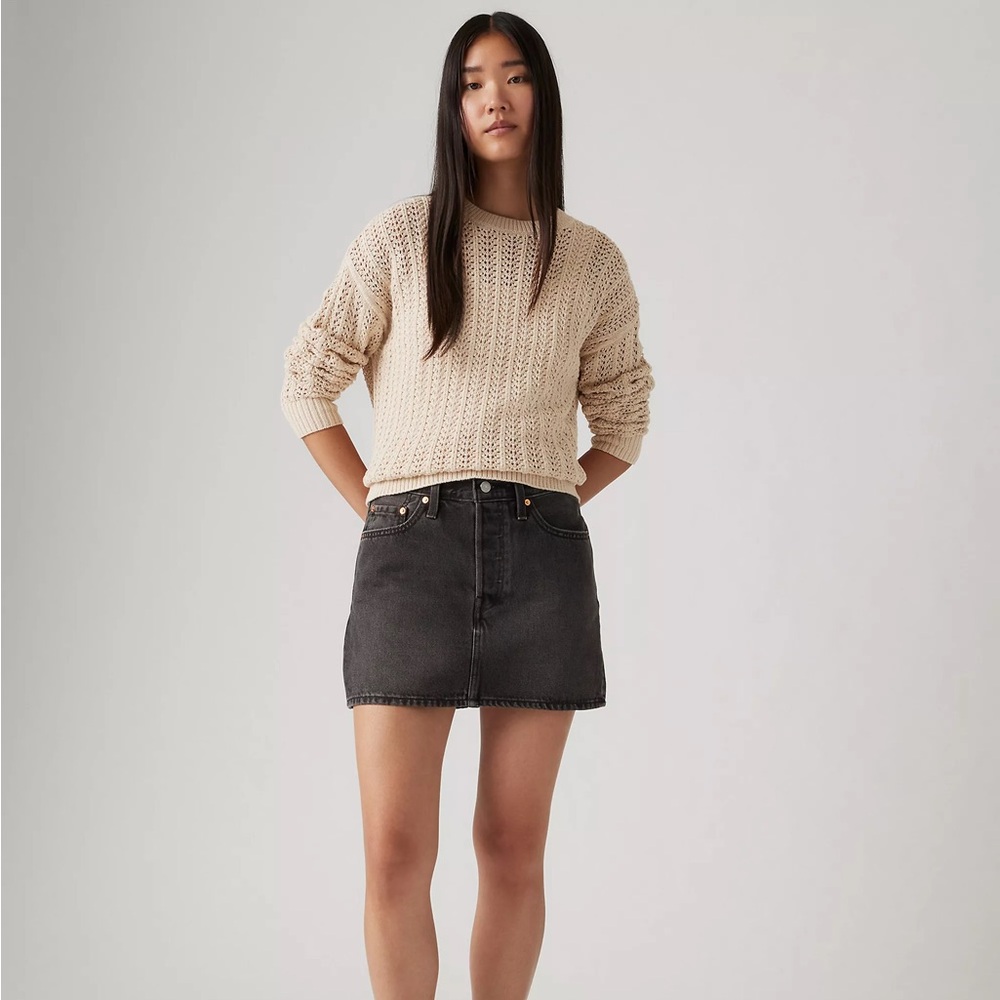 Black Denim Levi’s Icon Skirt
